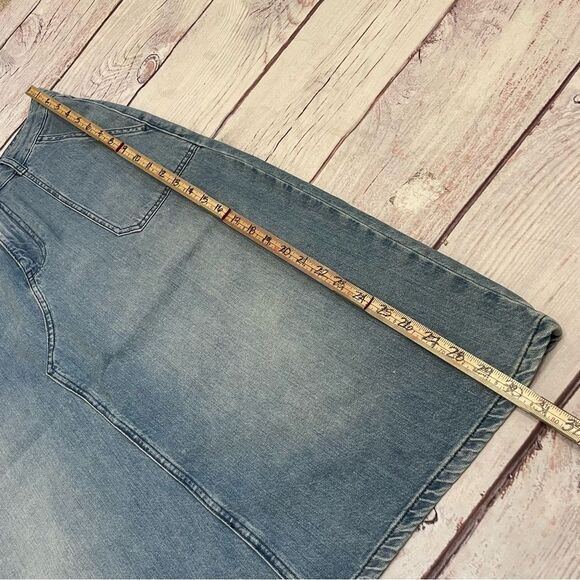 ba&sh Faded Denim Lady Skirt Midi Size 3 = US Large - Picture 5 of 12